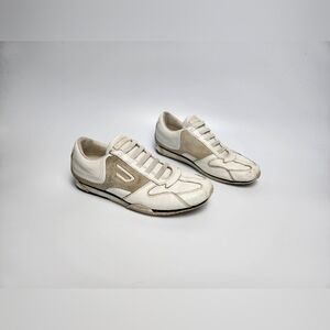 Diesel Vintage Rare Mens‎ White Leather Elastic Slip On Sneakers Size 7.5…